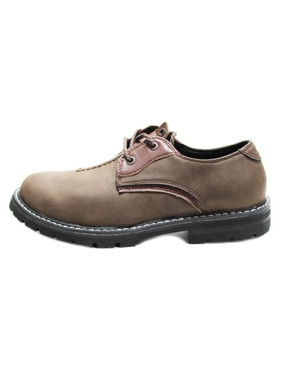 Men\'s Suede Leather Shoes Lace Up Casual Oxford Shoes Dark Brown Size 8 main image 4